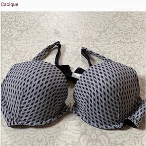 Cacique PLUS SIZE Cotton boost plunge bra